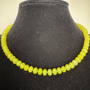 Beaded Candy Gemstone Amazonite Necklace 18”